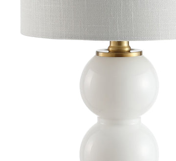February 21" Glass/Metal LED Table Lamp - JONATHAN Y